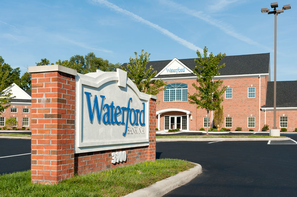 Waterford Bank Sign in front of the Toledo Office.